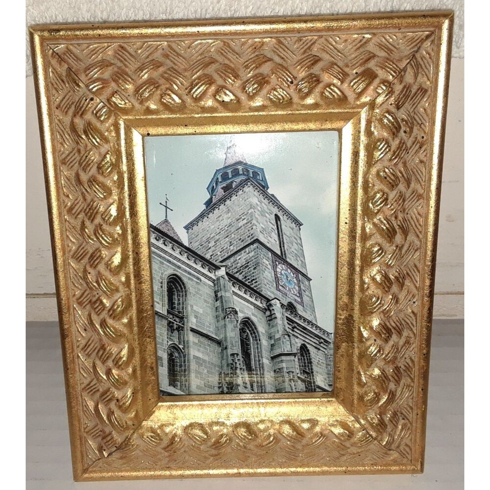 Vintage Picture Frame 2 X 3 Ornate Gold Frame Small Tier Tray Prop